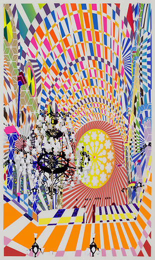 the inside, 2012
vinyl on vellum, 36" x 21"