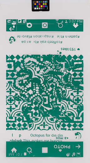 Octopus, 2016 <br/>Self-Adhesive Vinyl on Vellum, 39" x 22"