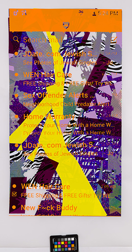 Junk Mail (JDate), 2017 <br/>Self-Adhesive Vinyl on Vellum, 39" x 22"