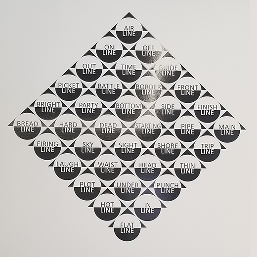 Seeing Lines, 2018  <br/> Self-Adhesive Vinly on Wall, 60.5" x 60.5"